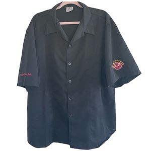 Hard Rock Cafe | 50’s Rockabilly short sleeve logo button up shirt size …